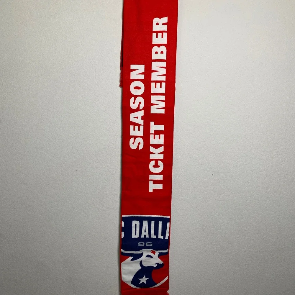 FC Dallas Scarf Season‎ Ticket Member Soccer MLS Vintage Burn Baby Burn